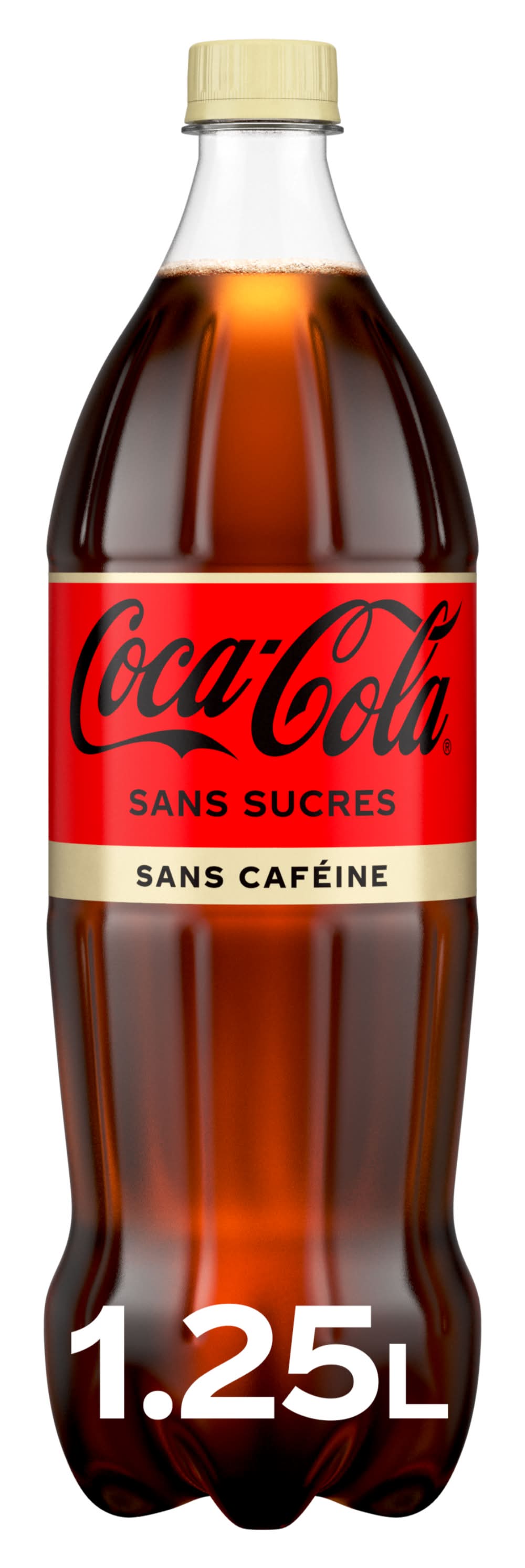 Coca-Cola - Boisson rafraîchissante sans sucres et sans caféine (1,25L)
