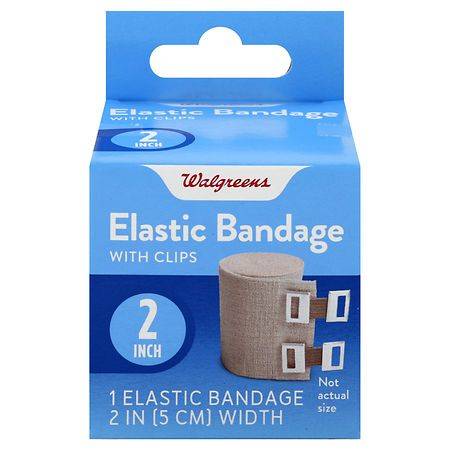 Walgreens Elastic Bandage With Clips 2 Inch
