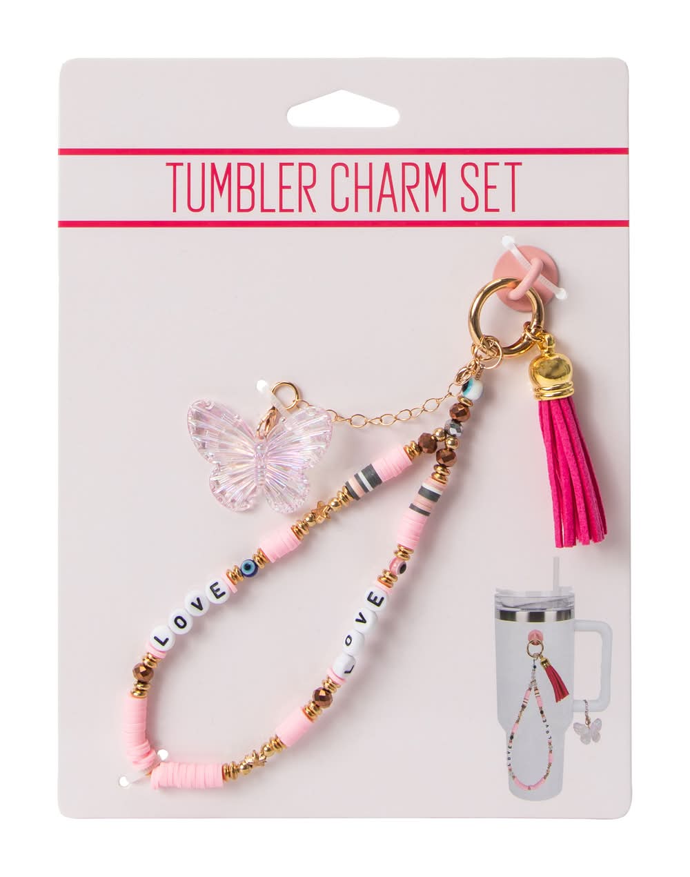 Tumbler Charm Set Love Butterfly
