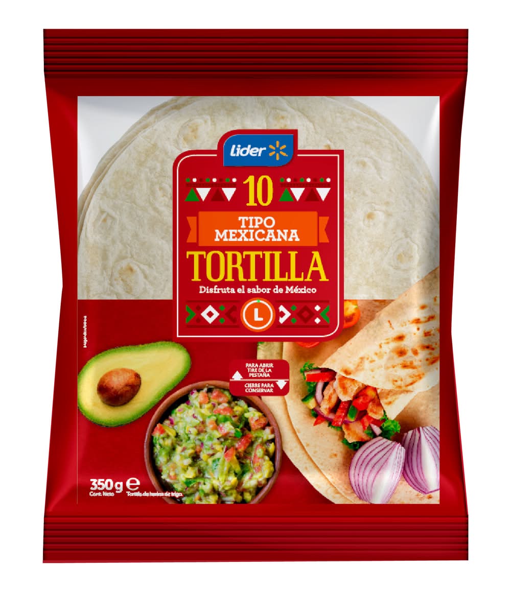 Lider · Tortilla tipo mexicana l (10 un)