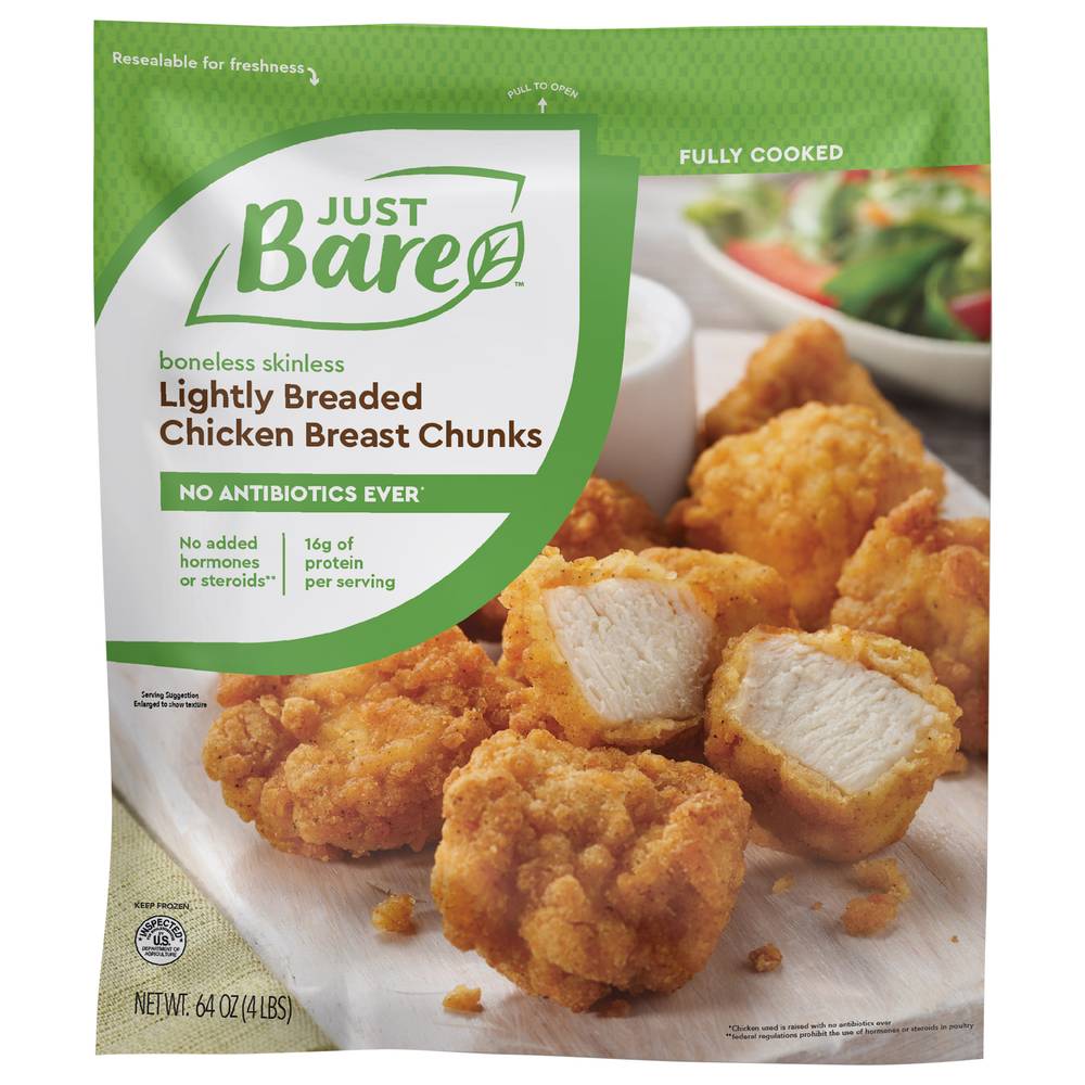 Just Bare Breast Chunks, Chicken (4 lbs)