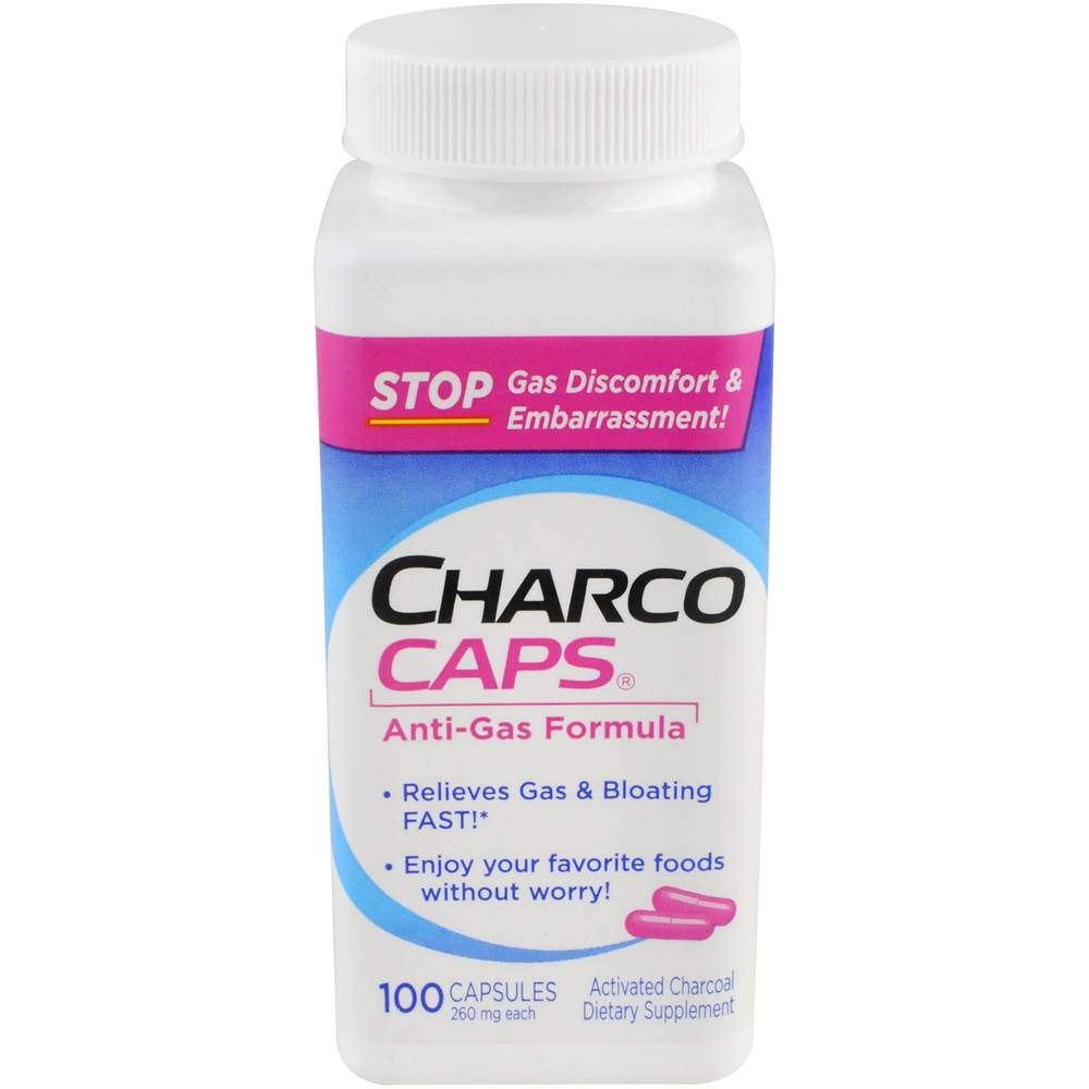 CharcoCaps Activated Charcoal Detox & Digestive Relief Capsules (2.08 oz)