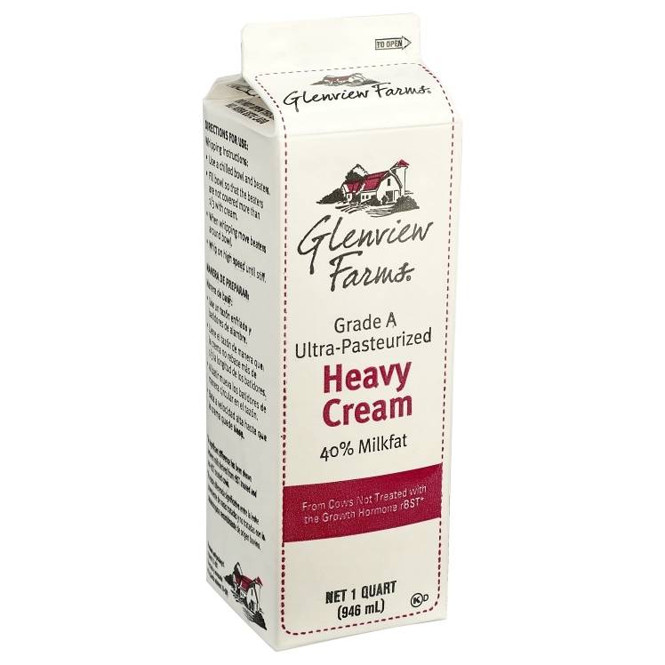 Glenview Farms Heavy Cream Liquid 40% Milkfat (1 qt)