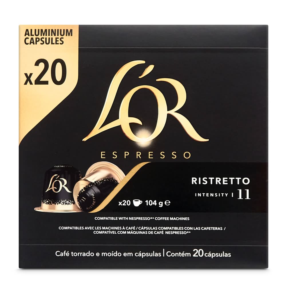 Café En Cápsulas Espresso Ristretto L'Or Caja 20 Unidades