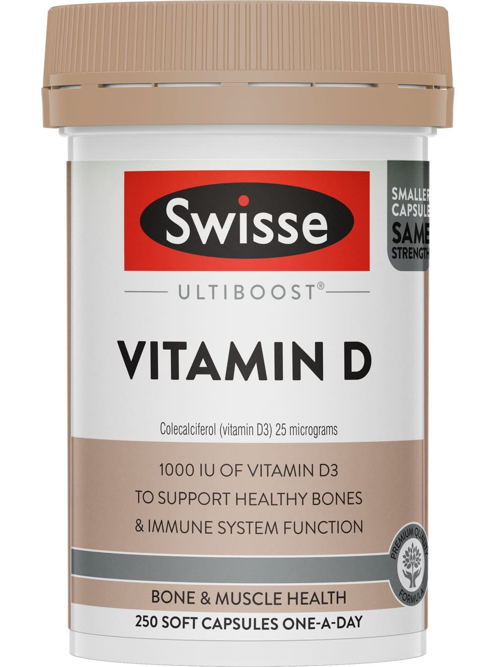 Swisse Ultiboost Vitamin D For Bone Health Soft Capsules (132g, 250 pack)