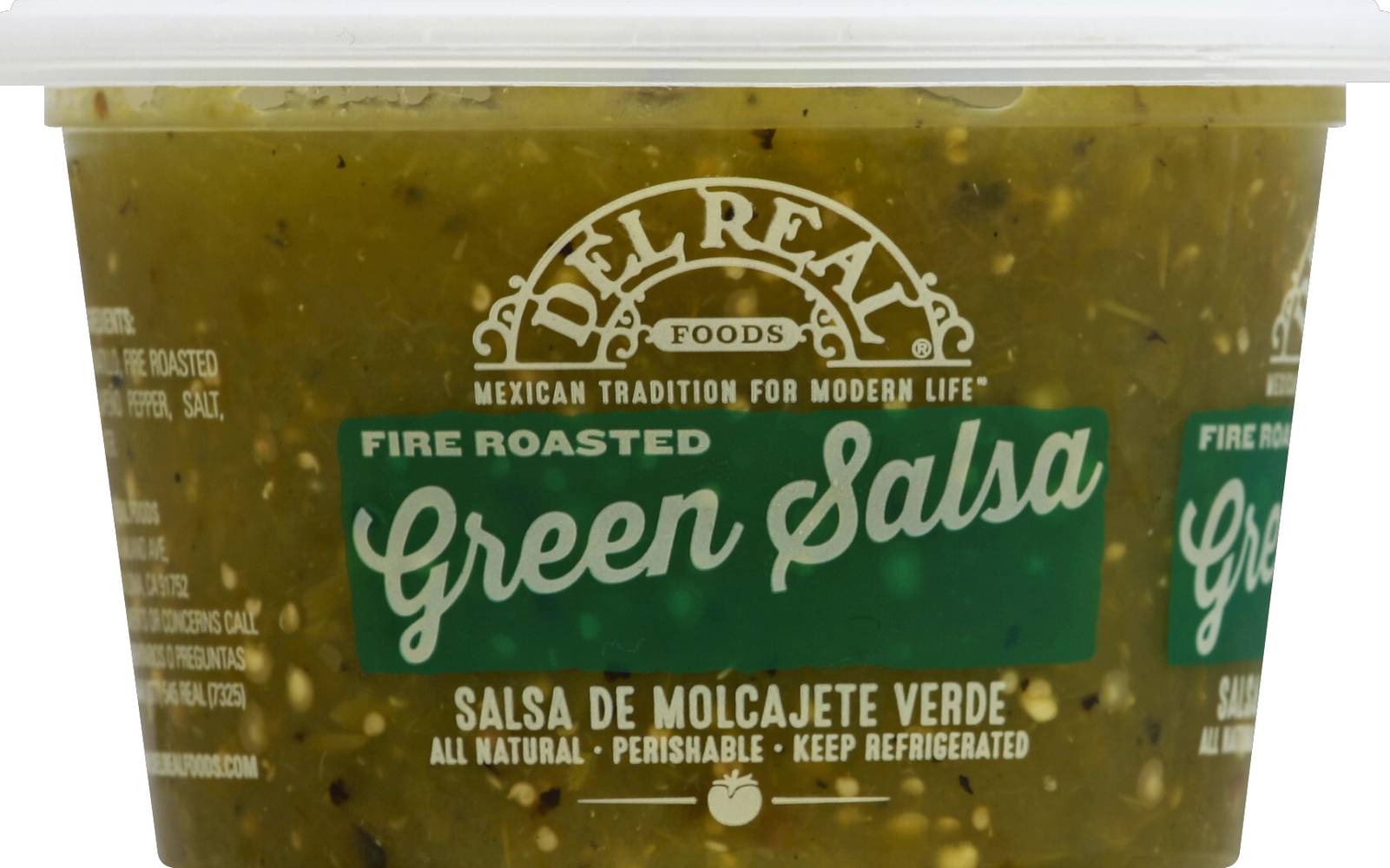 Del Real Foods Fire Roasted Green Salsa (15 oz)