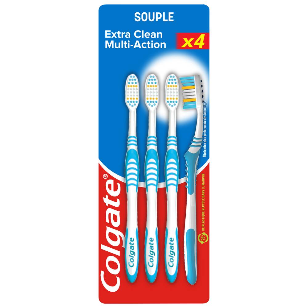 Colgate - Brosses à dents multi action medium extra clean