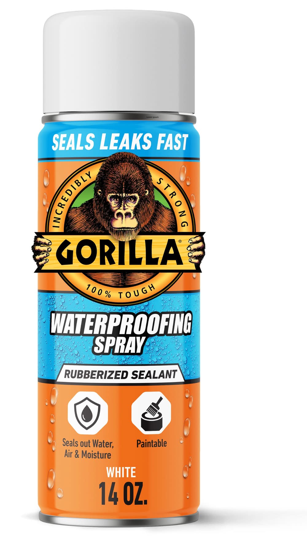 Gorilla 14-fl oz White Aerosol spray Waterproof Rubberized Coating