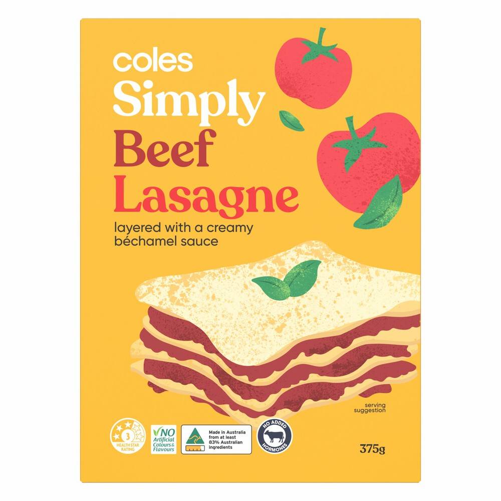 Coles Frozen Convenience Meal Beef Lasagne 375g