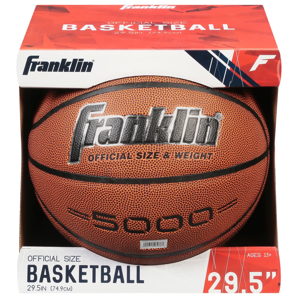 Franklin Ages 13+ 29.5 Inches Indoor/Outdoor Official Size Basket Ball (1.5 lbs)