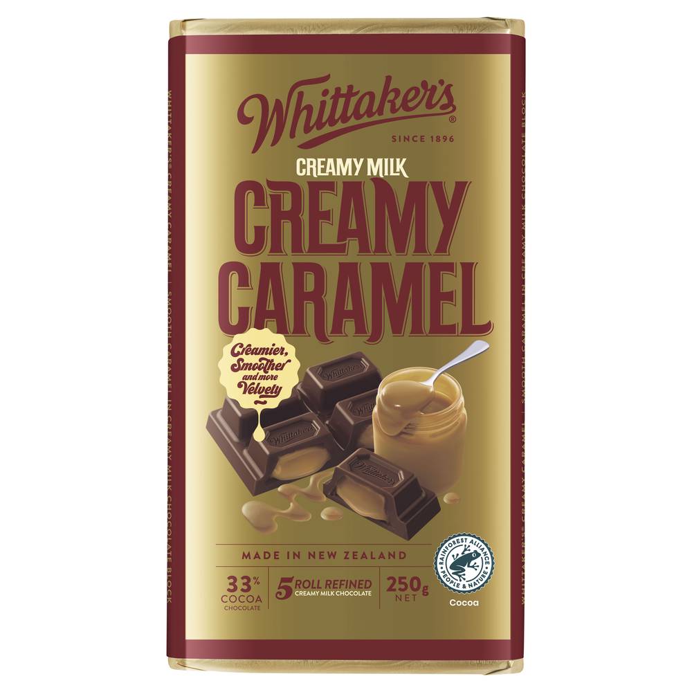 Whittaker's Creamy Caramel Milk Chocolate Bar (250g)