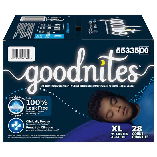 Goodnites Boys Nighttime Bedwetting Underwear (extra large)
