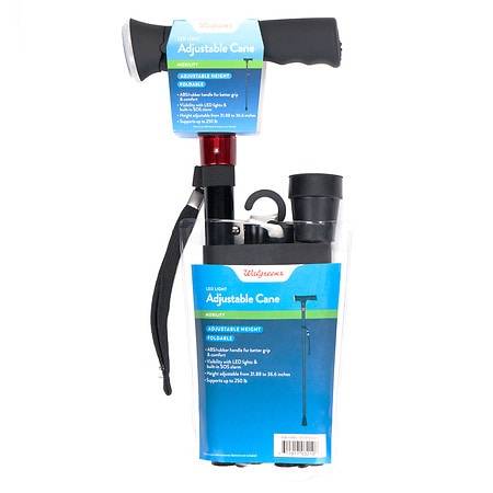 Walgreens Folding Adjustable Led Light Cane