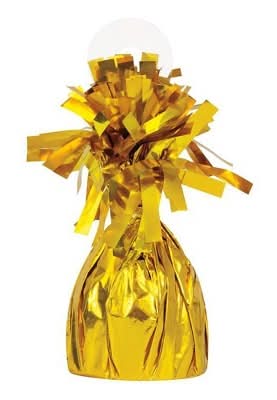 Unique Industries Balloon Weight and Accessory, 4.5x2.25 in, Gold