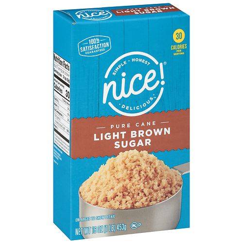 Nice! Pure Cane Light Brown Sugar - 16.0 oz