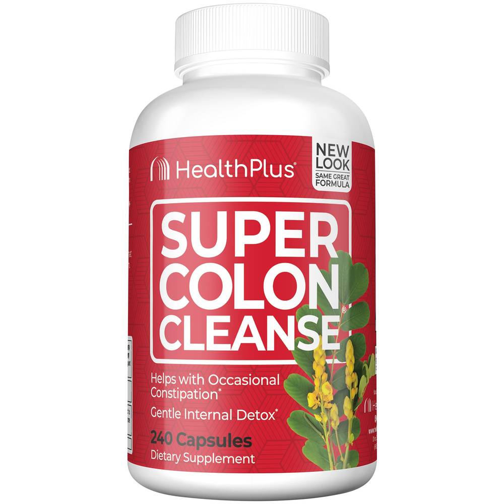 Super Colon Cleanse With Psyllium Husks, Senna Leaf, Acidophilus & Papaya (240 Capsules)