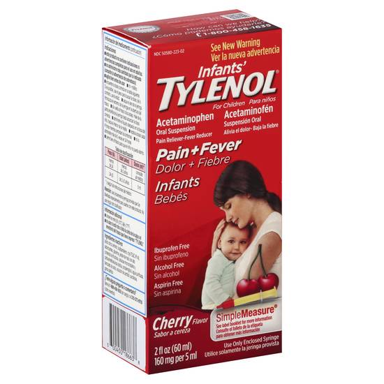 Children's Tylenol Infants Pain Plus Fever Relief Cherry Flavor (2 fl oz)