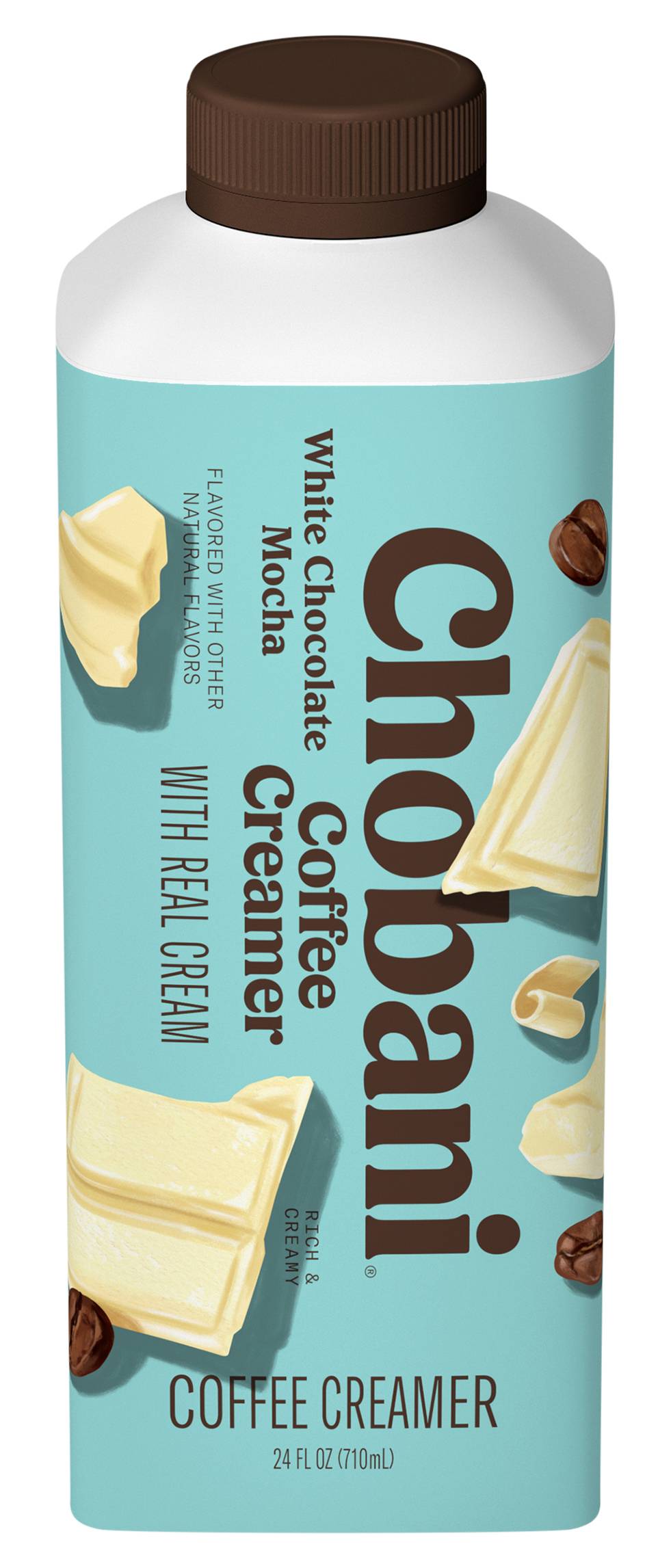 Chobani Coffee Creamer With Real Cream, White Chocolate Mocha (24 fl oz)