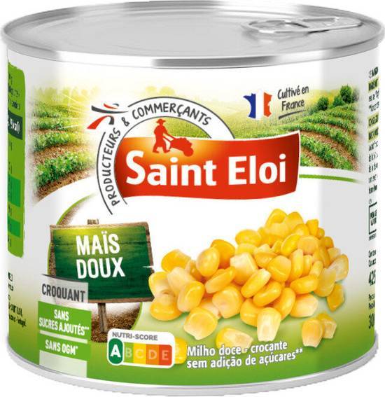Maïs doux tendre - saint eloi - 300g, 425ml, 285g égoutté