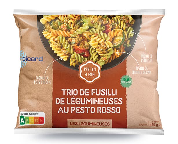 Trio de fusilli de légumineuses au pesto rosso