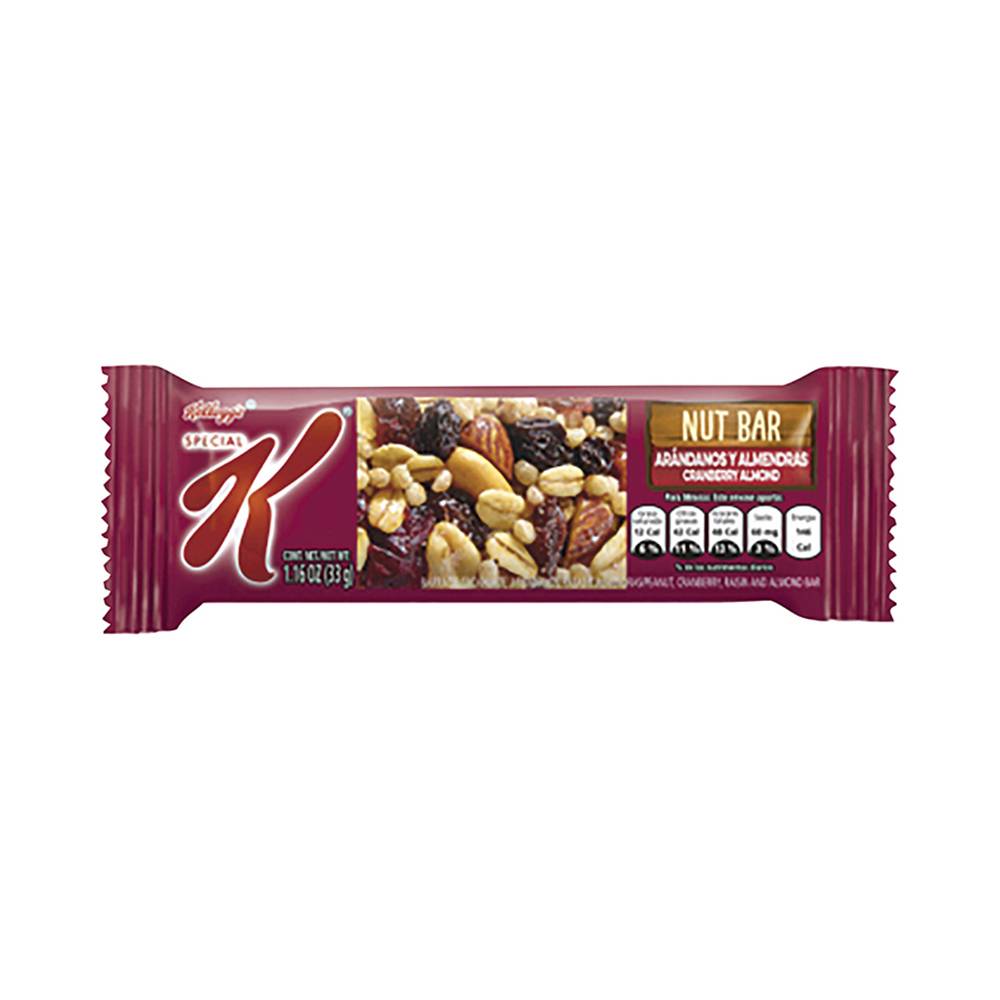 Kellogg's barra de cacahuate arándanos y almendras (barra 33 g)