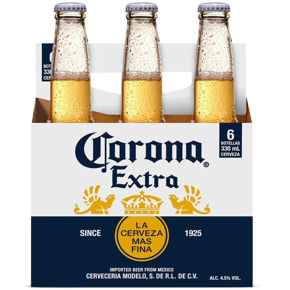 Corona cerveza lager (6 pack, 330 ml)