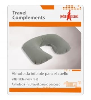 Almohada de Viaje con Espuma John Travel Gris