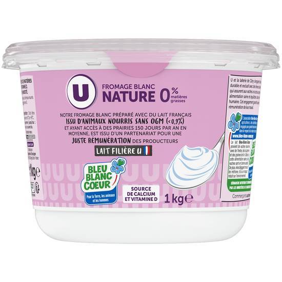 Fromage blanc frais nature, 0%MG, 6x60g
