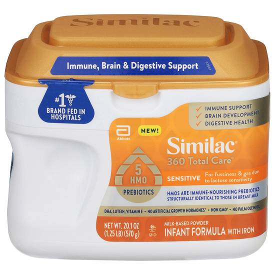 Similac 360 Total Care Sensitive Infant Formula With Iron (20.1 oz)