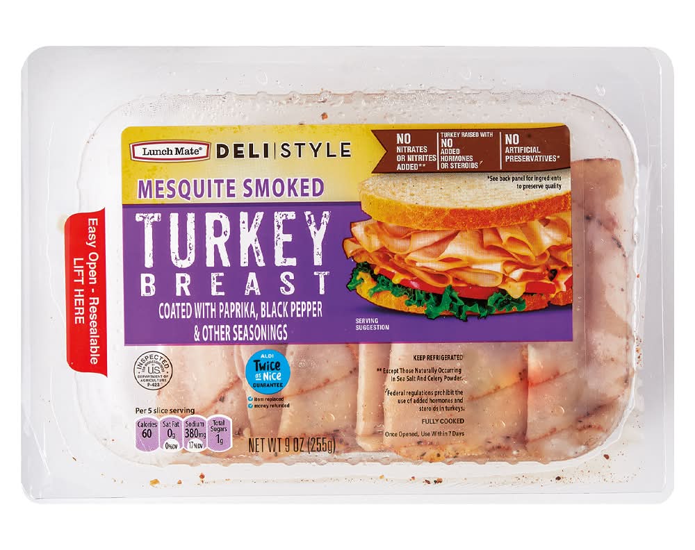 Lunch Mate Deli Style Turkey Breast, Mesquite Smoked (9 oz)