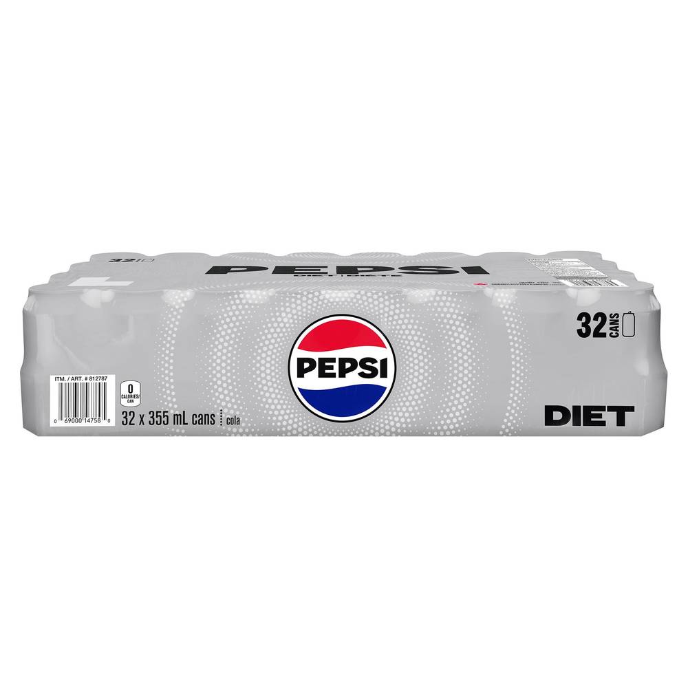 Pepsi - Diète Boisson Gazeuse 355 Ml Paquet De 32