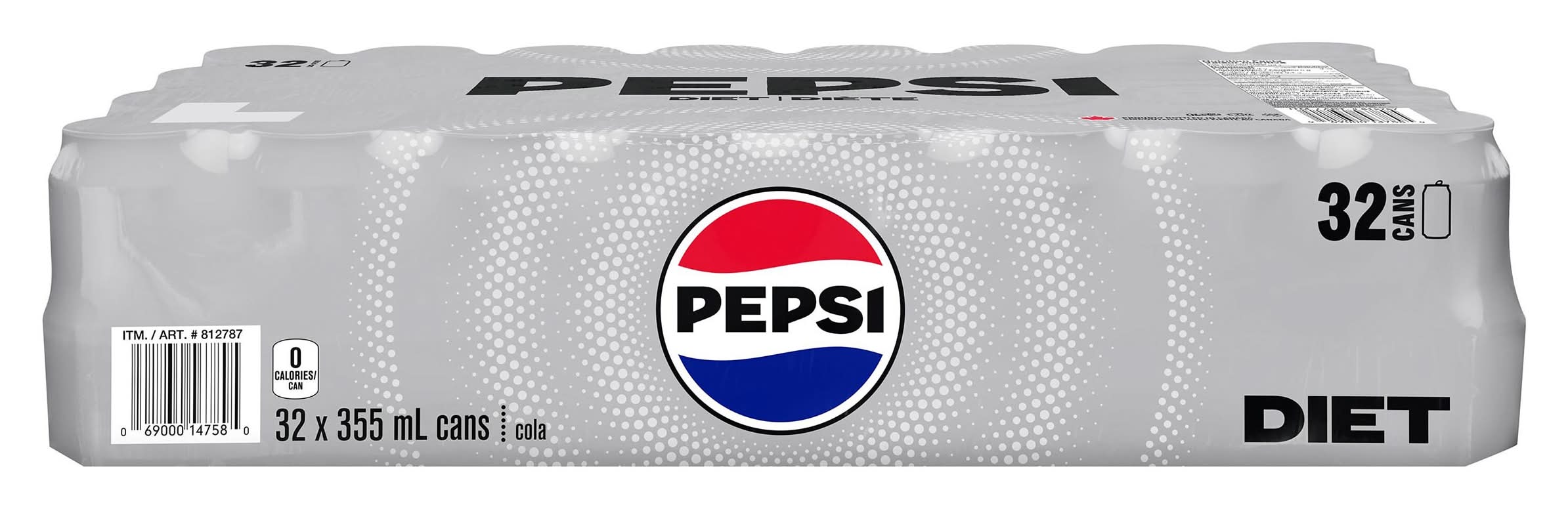 Pepsi - Diète Boisson Gazeuse 355 Ml Paquet De 32 / Pepsi Diet Cola Soda (32 x 355 ml)