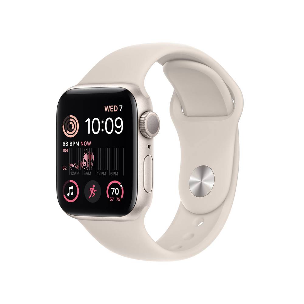 New Apple Watch SE GPS, Starlight, 40mm, Small/Medium