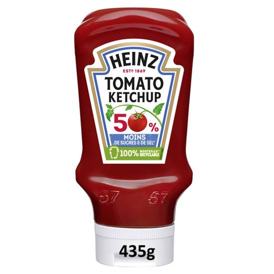 Heinz ketchup de tomate moins sucres et sel