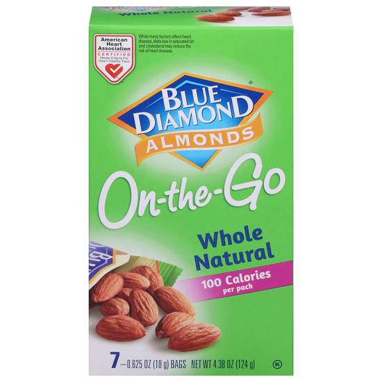 Blue Diamond On-The-Go Whole Natural Almonds Bags (7 ct)
