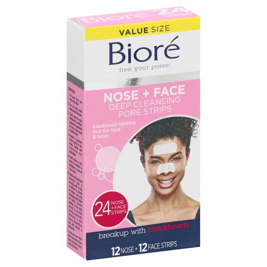 Biore Value Size Nose + Face Deep Cleansing Pore Strips