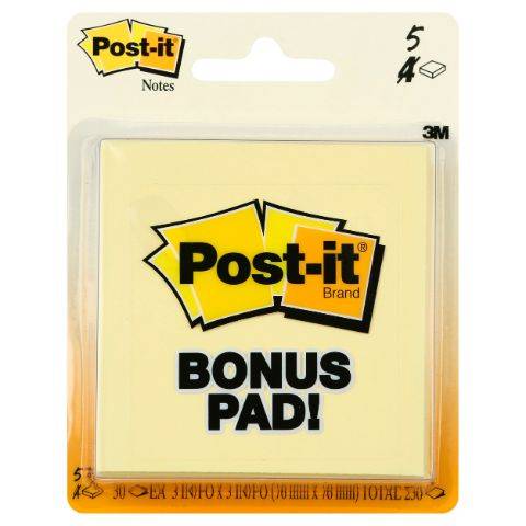 Post-it Notes 3x3 Yellow 5 Pack