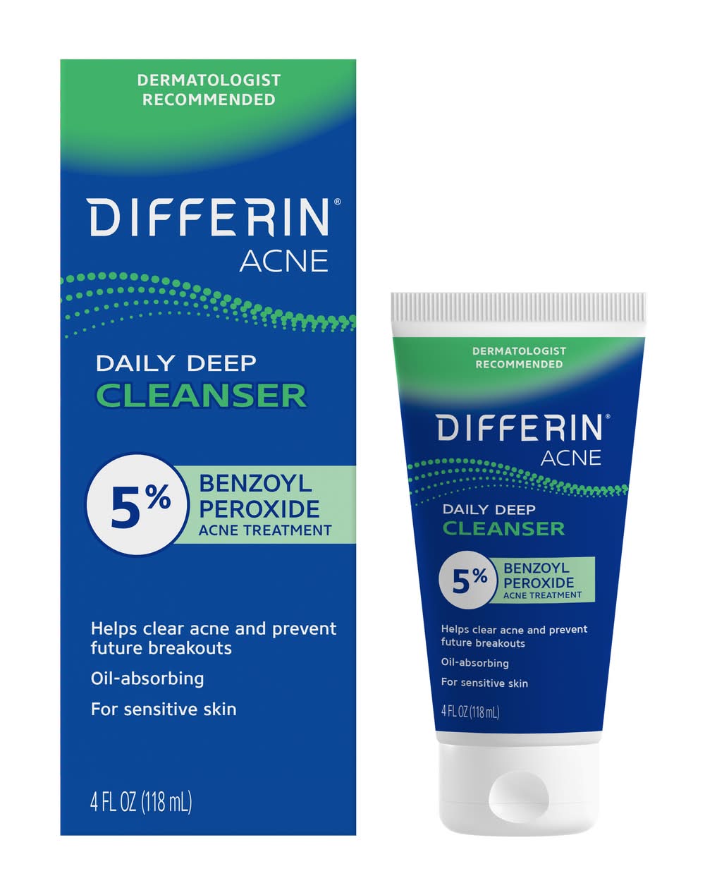 Differin Daily Deep Cleanser With Benzoyl Peroxide (4 fl oz)