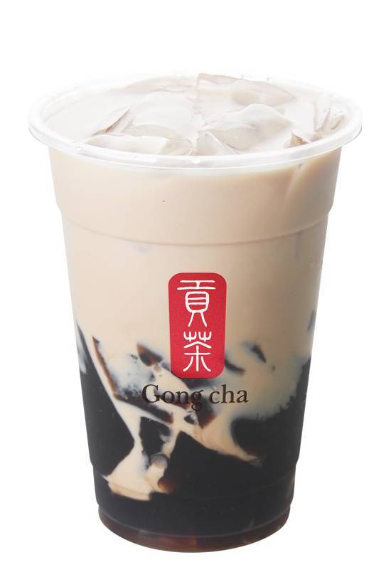 Milk Tea with Herbal Jelly 仙草奶茶