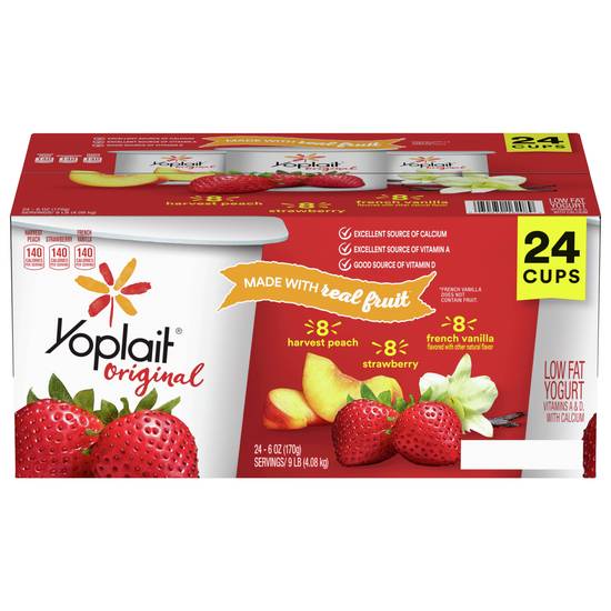 Yoplait Original Variety pack Low Fat Yogurt (24 ct)