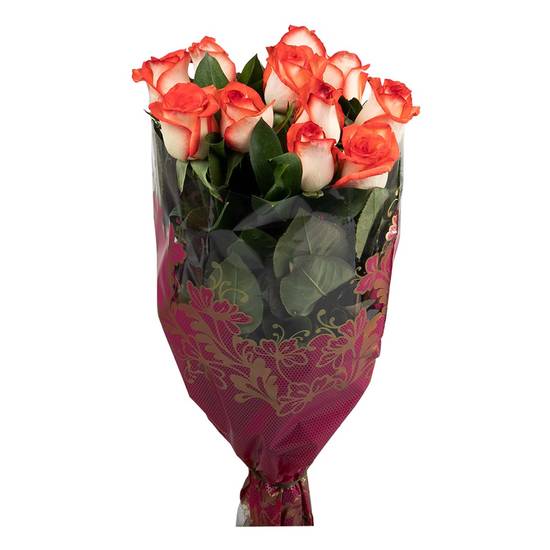 Bouquet rosas rojas (ramo 12 tallos)