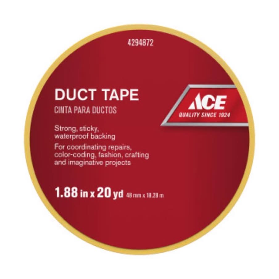 ACE 1.88 In. W X 20 Yd L Yellow Solid Duct Tape