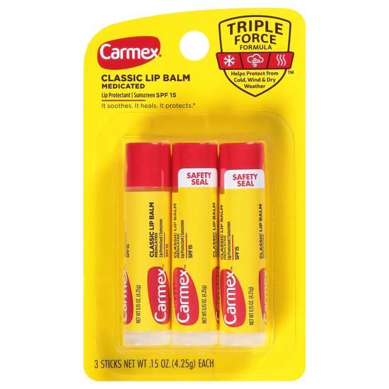 Carmex Medicated Sunscreen Spf 15 Classic Lip Balm