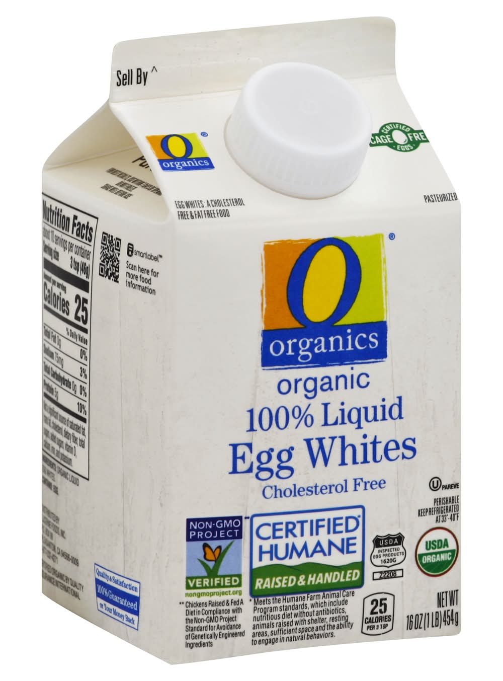 O Organics Cholesterol Free 100% Liquid Egg Whites (16 oz)