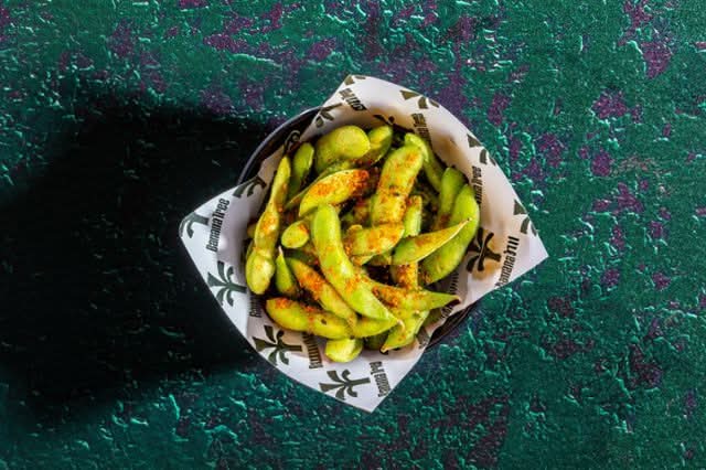 Edamame with Garlic Spiced Salt