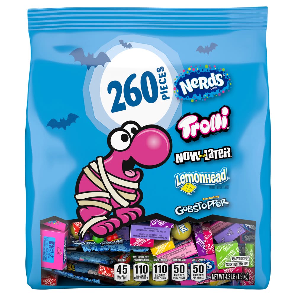 Nerds Halloween Classic Fun Assorted Candy (4.3 lbs, 260 ct)
