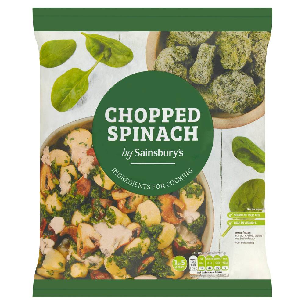 Sainsbury's Chopped Spinach 900g