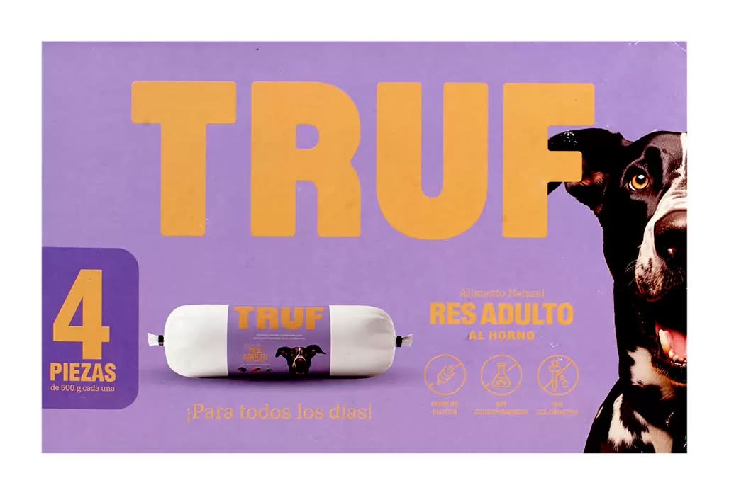 TRUF · Alimento húmedo completo para perros, res, Adultos-Todas las razas y tamaños (500 g)