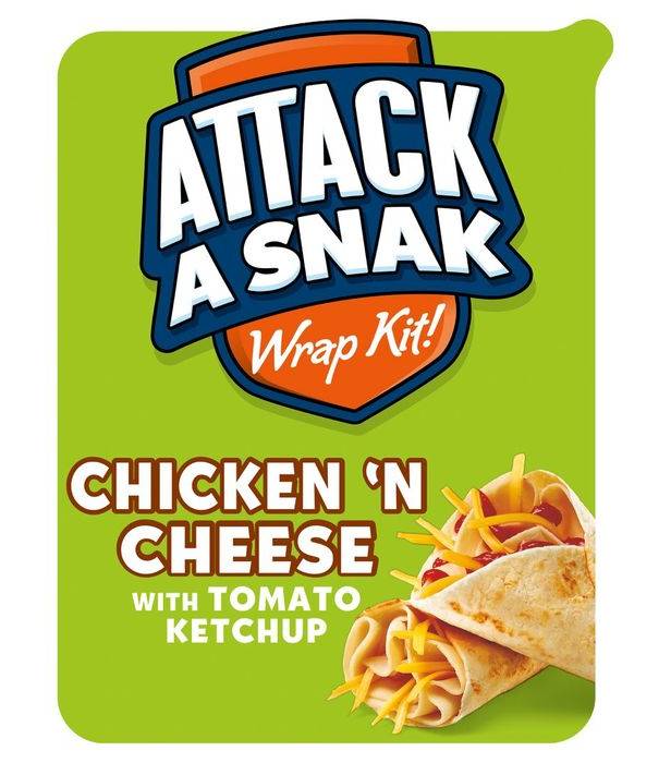 Attack A Snak Chicken 'N Cheese Wrap Kit With Tomato Ketchup 86g (405225)