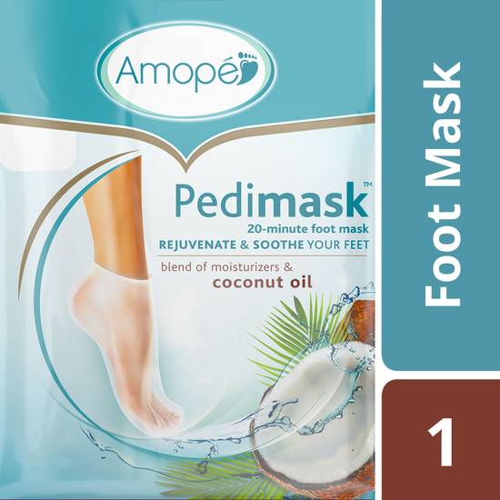 Amope Pedimask Foot Sock Mask, Coconut Oil Essence